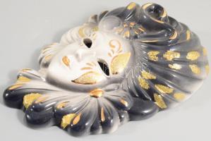 Porcelán velencei maszk, 16x12 cm