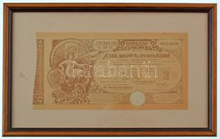 1902. "XXIII. Magyar Állami Sorsjáték" 4K értékű sorsjegye, bekeretezve T:AU,XF