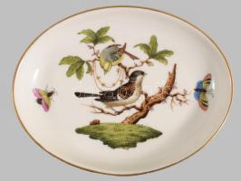 Herendi Rothschild mintás hamuzó, jelzett, hibátlan, 12x9,5 cm