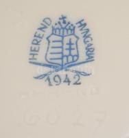 Herendi gyűrűtartó edényke, jelzett, szirmon pattogzással, d: 6,5 cm