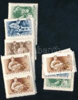 1955 Munka sor bélyegezve + postatiszta sor párokban (12.450)