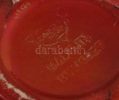 Zsolnay ökörvér mintás kisváza. Jelzett, kis kopással, m: 13,5 cm