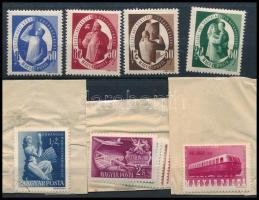 1946-1951 Kis tétel 11 db borítékban, benne sorok, összefüggések (~17.500)