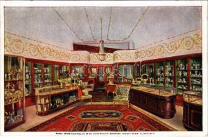 1918 Budapest V. Sárga János ékszerész és műötvös cs. és kir. udv. szállító központi üzlete reklámlapja és saját kezű írása, belső. Kígyó tér 5. (EB)