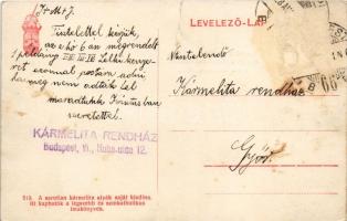 1928 Budapest XIII. Sarutlan kármeliták temploma, a jobb oldali mellékoltárok, belső. A rendház sajá...