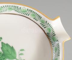 Herendi Apponyi zöld mintás 3 darab hamuzó. Jelzett, hibátlan, h: 9-13,5 cm