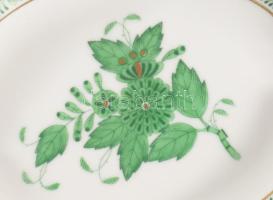 Herendi Apponyi zöld mintás 3 darab hamuzó. Jelzett, hibátlan, h: 9-13,5 cm
