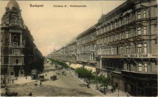 Budapest VI. Andrássy út, Victoria zászló gyár, Weiner Mátyás, Nagy és Podánszky üzlete (apró szakadás / tiny tear)