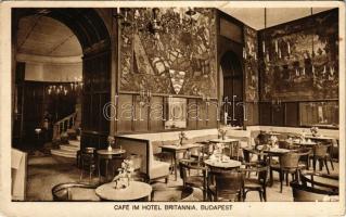 Budapest VI. Hotel Britannia és Szondy söröző, kávéház, belső. Teréz körút 39. (EB)
