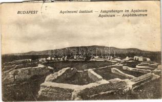 1922 Budapest III. Óbuda, Aquincumi ásatások (tűnyomok / pinmarks)