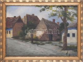 Nagy Iván jelzéssel: Külvárosi utca. Akvarell, papír, keretben 25x34 cm