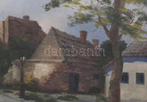 Nagy Iván jelzéssel: Külvárosi utca. Akvarell, papír, keretben 25x34 cm