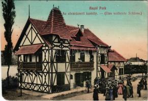 1911 Budapest XIV. Városliget, Angol Park, Az elvarázsolt kastély. Meinhardt Fr. Curt igazgató tulajdonos (EM)