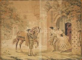 Századközepi faliszőnyeg, cca 180x140 cm