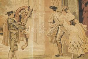 Századközepi faliszőnyeg, cca 180x140 cm