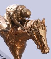 Ács János (John Carpenter): Galopp. 24 karátos arannyal patinázott fém, jelzés nélkül, 40x29 cm