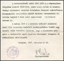 Ripka Ferenc (1871-1944) Budapest 7. főpolgármesterének aláírása hivatalos levélen