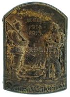 Német Birodalom 1915. "Német déli hadsereg 1914-15." bronz lemezjelvény függőleges tűvel, hátlapon "ENTW.: HPTM. SWOBODA AUSGEF.: ATELIER GURSCHNER WIEN VII/2" gyártói jelzéssel (38x26mm) T:XF patina