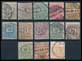 1898 Feketeszámú krajcáros sor Hírlapbélyeggel (25.170)