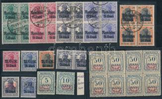 Német posta Romániában 1919 37 db bélyeg stecklapon