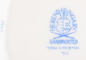 Herendi Eton mintás kagyló alakú kínáló. Jelzett, hibátlan, 15x14 cm