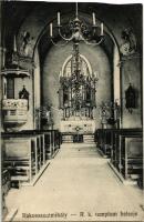 Budapest XVI. Rákosszentmihály, Római katolikus templom, belső. Piac téri dohánytőzsde kiadása (vágott / cut)