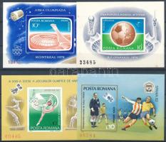 Románia 1972-1982 Sport 8 db vágott blokk