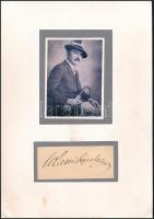 Báró Wlassics Gyula (1852-1937) közjogi író, miniszter, az MTA tagjának aláírása