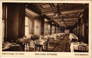 1922 Budapest VIII. Frenreisz István szállodai étterme, belső. József körút 56. Hátoldalon menükártya, felirat ceruzával: 'Ilosvay őméltósága' (non PC)