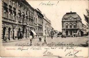 1904 Szeged, Kass kávéház, Szabó János üzlete, sörcsarnok (EK)