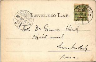 1904 Szeged, Kass kávéház, Szabó János üzlete, sörcsarnok (EK)