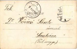 1904 Szeged, Kossuth szobor, Grosz Testvérek, Pósz Alajos üzlete. Várnay L. kiadása (fa)