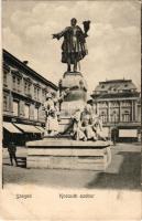 Szeged, Kossuth szobor, üzletek (EK)