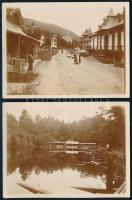 1913 Vízakna, 2 db hátoldalon feliratozott fotó, 9×12 cm