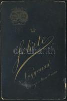 cca 1900 Katonaportré, keményhátú fotó Fekete Sándor nagyváradi (Oradea) műterméből, sérüléssel, 16,...
