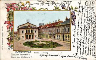 1904 Sopron, Színház. Kummert L. Art Nouveau, floral (fl)