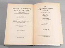 Szentírás. Mózes öt könyve és haftárák. I-V. kötet. Héber szöveg, magyar fordítás és kommentár. Szerk.: Dr. Hertz J. H. Bp.,1984, Akadémiai Kiadó. Kiadói egészvászon-kötések.