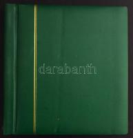 Jó állapotú 8 lapos nagy Schaubek rugós berakó, zöld borítóval