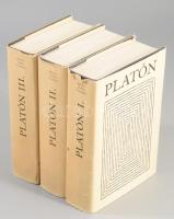 Platón összes művei. I-III. kötet. Bibliotheca Classica. Bp.,1984,Európa. Kiadói egészvászon-kötés, kiadói papír védőborítóba, a III. kötet papírborítója szakadt, az I. kötet borítóján kis szakadások.