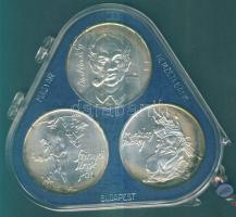 1976. 200Ft Ag 3klf db "Derkovits, Szinyei, Munkácsy" sor T:BU Eredeti plombált MNB tokban...