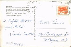 1973 Budapest VII. Dohány utcai zsinagóga belső, judaika. Képzőművészeti Alap Kiadóvállalat / Hungar...