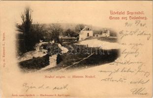 1900 Sopron, Árvíz 1900. április 8-án. Neuhof (Erzsébet kert) mögött. Kummert L. kiadása (EK)