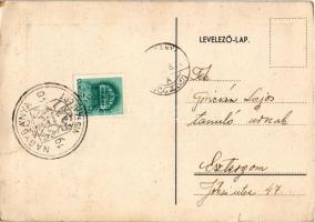 1940 Érsekvadkert, Római katolikus templom + "1940 Nagybánya visszatért" So. Stpl (szakadá...