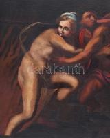 Jelzés nélkül: Menekülés Szodomából. Olaj, vászon. Dublirozott. 50x67 cm