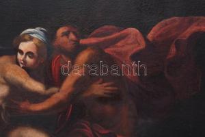 Jelzés nélkül: Menekülés Szodomából. Olaj, vászon. Dublirozott. 50x67 cm