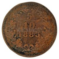 1885. 5/10kr Cu T:XF,VF patina