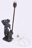 Aktfigurás lámpatest, ón, m: 47 cm