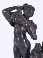 Aktfigurás lámpatest, ón, m: 47 cm