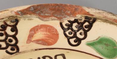 Tál. Borszék, 19. sz. vége, sérüléssel, d: 24 cm