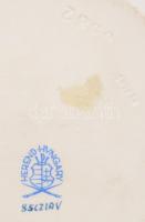 Herendi Apponyi zöld mintás ékszertartó tálka, jelzett, hibátlan, d: 10 cm